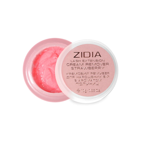 ZIDIA Cream Remover Strawberry, кремовый ремувер для наращенных ресниц с ароматом клубники, 10 г