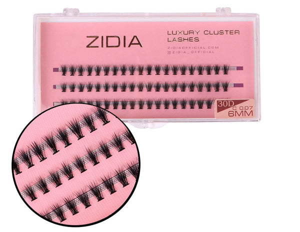 ZIDIA Cluster Lashes 30D C 0.07 (3 strips, size 6 mm)