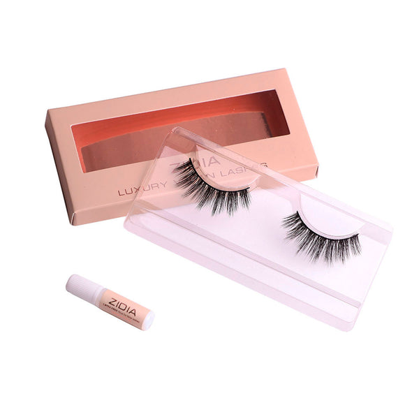 ZIDIA Lashes Red Carpet Collection, style Stella (black band) 1 pair, reusable+ZIDIA Latex Free Lash Adhesive 